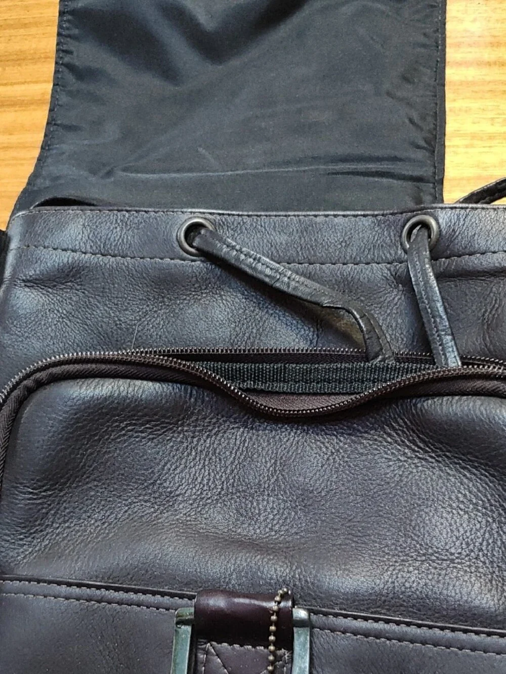 David King men's dark Brown Leather Backpack - Classic Urban Carry